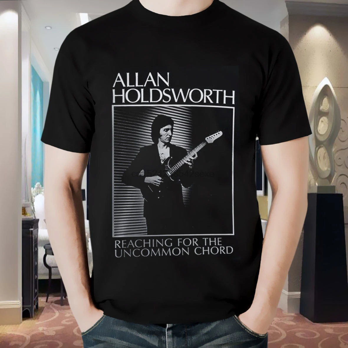 Ограниченная серия новая популярная мужская черная футболка Allan Holdsworth |