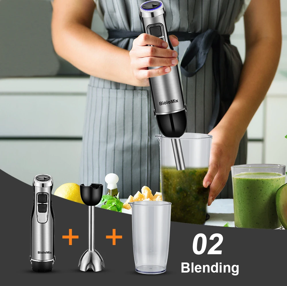 Stainless Steel Immersion Blender  Biolomix 4 1 High Power 1200w - 4 1  High Power - Aliexpress