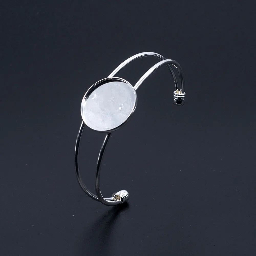 5pcs/lot 25mm DIY Cabochon Base Setting Bangle Wholesale DIY Jewelry Finding Supplies Fast Shipping Factory Direct Sales
