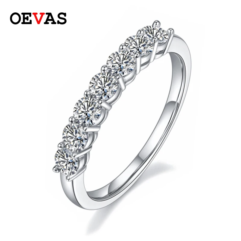 Женские сверкающие обручальные кольца OEVAS из серебра 100% пробы 925 ювелирные