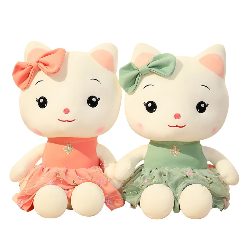 Милая милая игрушка Beaty кошка розовый зеленый Подушка Плюшевые игрушки животные