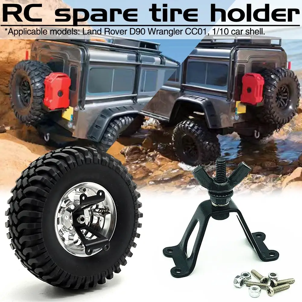 

Kids Toys Off-road Vehicle Spare Tire Stand Spare Tire Holder Fixed Mount for RC Remote Control Car Model Tire Crawler