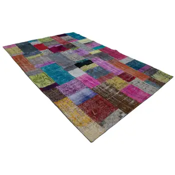 

203x301 Cm Multicolor Handmade Patchwork Rug-7x10 Ft