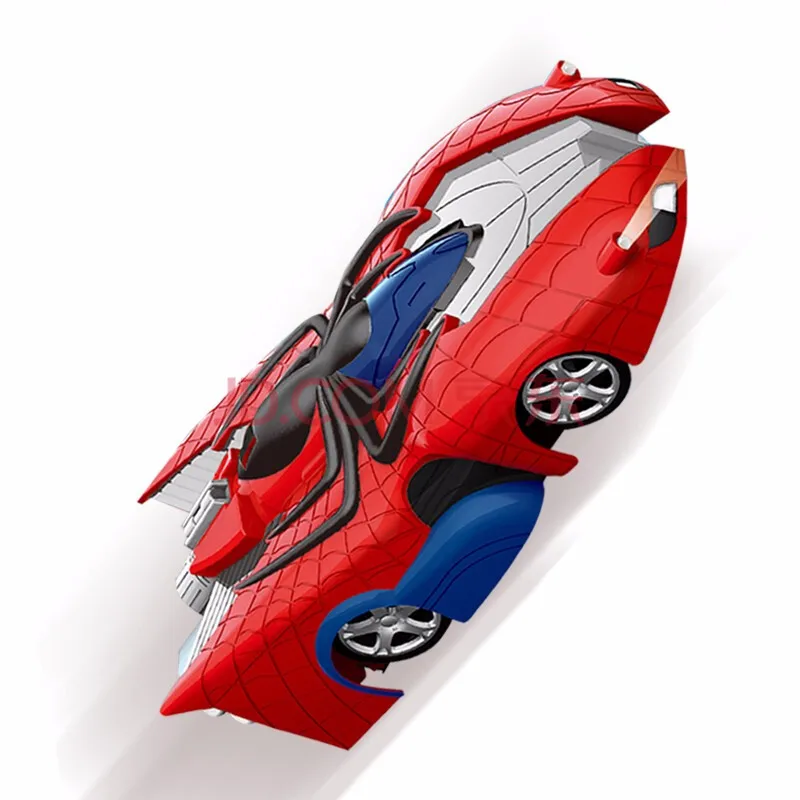 

2019 Spider Man RC High Speed Wall Climbing Car Remote Control Car with LED Light Early Education Mini-Size(with small gift)