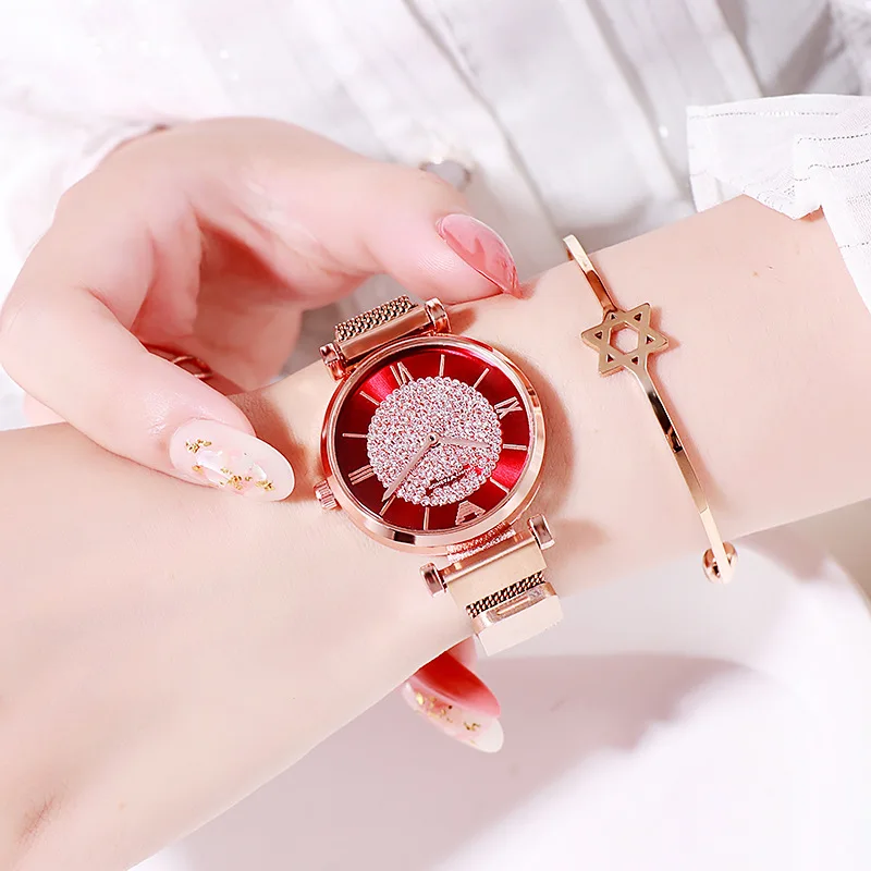 

Luxury 2019 Women Watches Starry Sky Fashion Rose Gold Ladies Watches Women's Quartz Casual Wristwatch Watchproof reloj mujer
