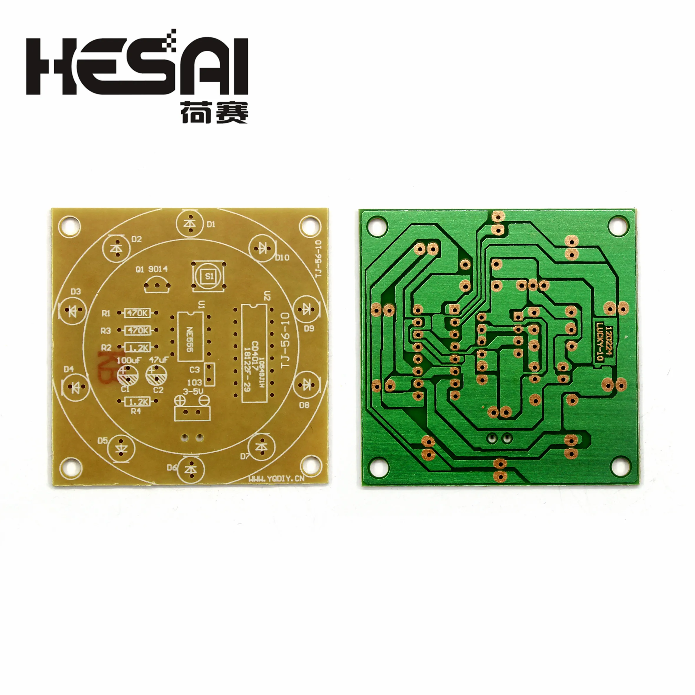 Набор электронных компонентов Lucky Rotary Kit Fortune CD4017 NE555 для творчества круглые