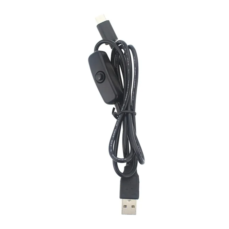 Питание кабель 5V 3A USB к Тип-c USB адаптер зарядки шнур с выключателем линии для Raspberry Pi 4 линейных Питание аксессуары