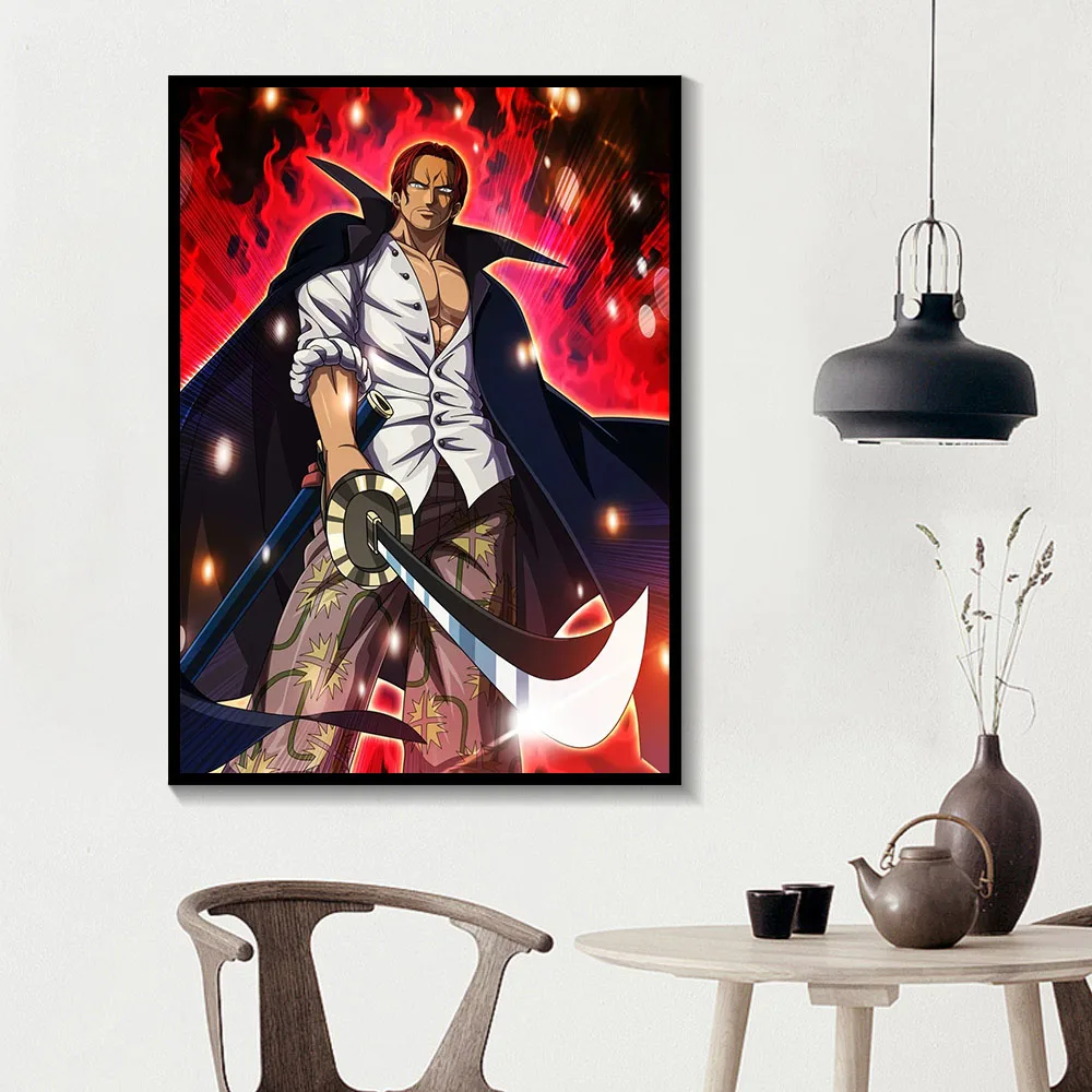 Waliicorners One Piece Anime Pictures Home Decoration Prints Poster Red Haired Shanks Canvas Painting Decor Wall 22 Hf898f078d782430a86c99a6e8e9319edc