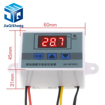 

XH-W3002 220V /12V Digital LED Temperature Controller 10A Thermostat Control Switch Probe with waterproof sensor W3002