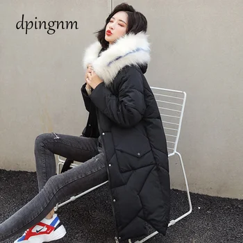 

2019 fur Hooded Parka casaco feminino female jacket Coat plus size winter jacket women Casual Down Cotton Long Padded Parkas