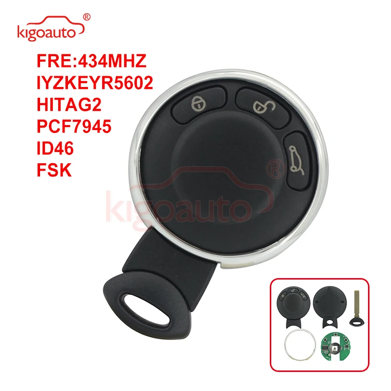 

kigoauto 2012 Countryman Paceman Smart key 3 button 434Mhz IYZKEYR5602 for Mini Cooper