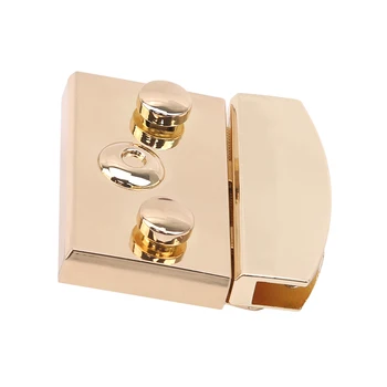 

Rectangular Metal Press Push Lock Bag Briefcase Spring Lock Snap Decorative Clasps Closure Leather Craft Diy Hardware Accessory