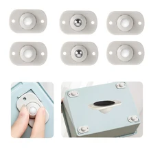 

16Pcs Adhesive Box Caster Pulley 360 Rollers For Cabinet Storage Trash Can Small Furniture Skateboard Stainless Hardware Wheels