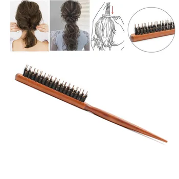 

1 PC Professional Salon Teasing Back Hair Brushes Wood Slim Line Comb Hairbrush Extension Hairdressing Styling Tools Wholesale