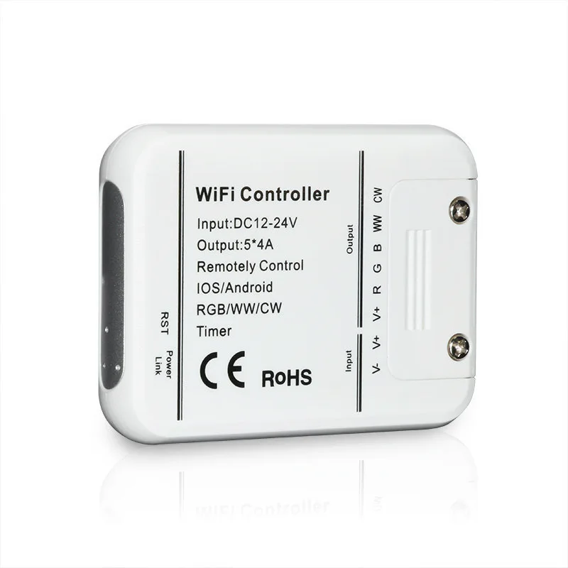 

WiFi Light Strip Controller 5-Way Colorful Full Color Smart Lamp Light Belt Dimming Controller