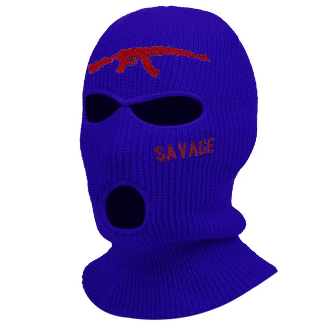 Fahison Neon Balaclava Three-hole Ski Mask AK47 Tactical Mask Full Face Mask Winter Hat Party Mask Limited Embroidery Gifts 2022 new era skully beanie Skullies & Beanies