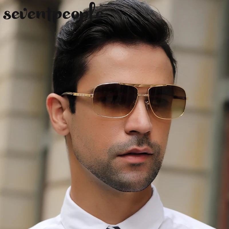 Vintage-Square-Sunglasses-Men-Luxury-Brand-Designer-Metal-Frames-Sun ...