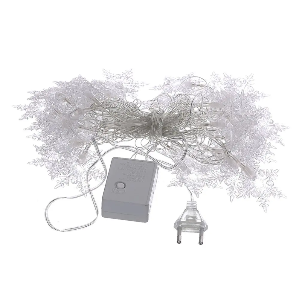 

40LED 5M 220C EU Plug Snowflake Shape LED String Light Indoor Outdoor Christmas Holiday Decoration Fairy String Light
