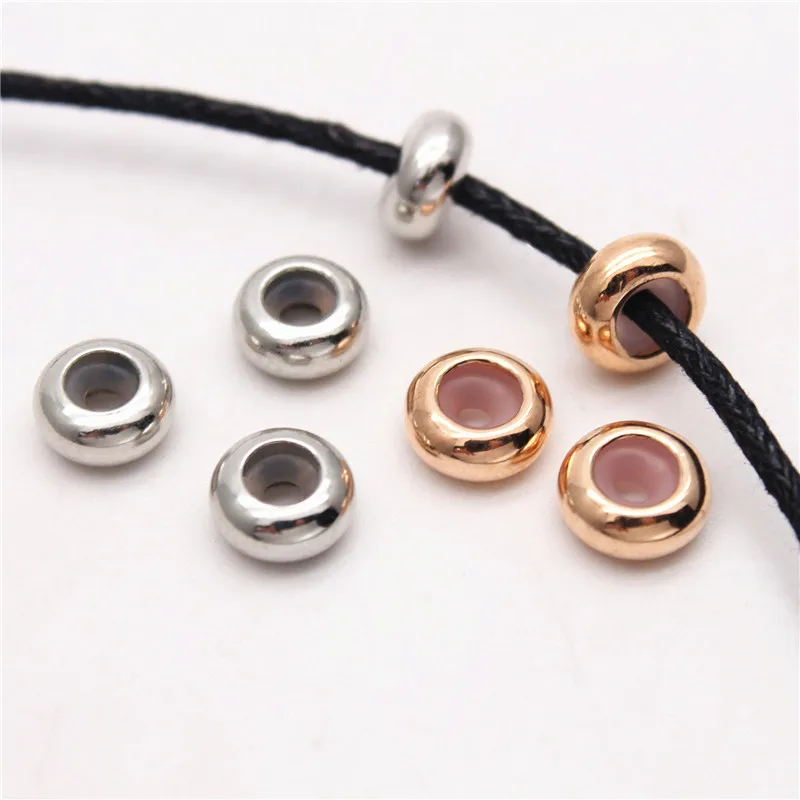 20pcs 6/7/8mm Insert Rubber Stopper Spacer Beads for Bracelet Necklace DIY Crafts Making Jewelry Findings Accessories | Украшения и
