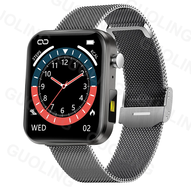 2021 New Body Temperature Smart Watch Women Full Touch Men Smartwatch IP68 Waterproof Fitness Bracelet LED light for Android IOS 