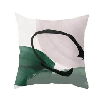 

#L5 Abstract Geometric Oil Painting Series Ultra Short Velvet Pillowcase Sofa car Cushion cover decorations for home наволочка