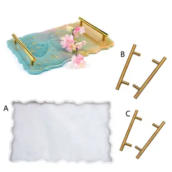 

Big Rectangle Plate Resin Mold Oversized Fruit Disc Tray Resin Mold Transparent Flexible Silicone Molds Art Craft Tools