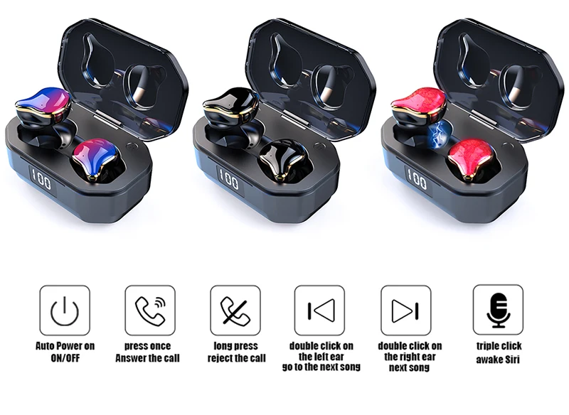 TWS G01 Bluetooth 5,0 наушники бинауральные сенсорные настоящие беспроводные наушники стерео наушники с тяжелыми басами водонепроницаемые спортивные наушники