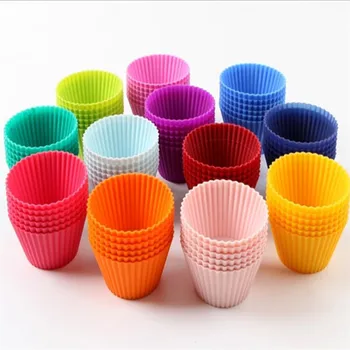 

12pcs/Set 5x3cm Silicone Cake Mold Round Muffin Cupcake Baking Molds Kitchen Cooking Bakeware Maker DIY Cake Decorating Tools