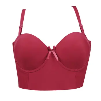 

New Solid Color Bow Bralette Woman Push Up Cotton Brassiere Underwire Bras Underwear Seamless Underwear Women Plus Size Bra