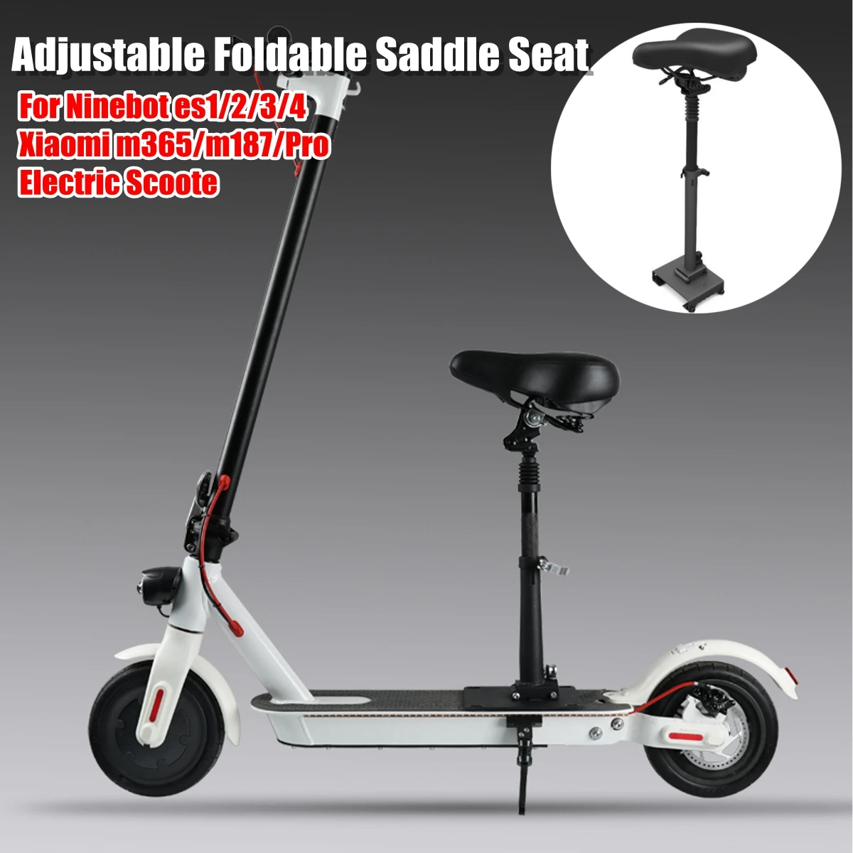 

Bottom Removable Seat Saddle Electric Scooter Adjustable For SeatXiaomi M365 Scooter With Shock Absorbing Install Scooter Seat