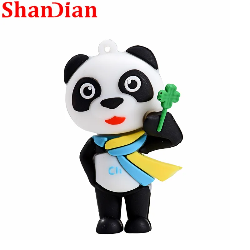 SHANDIAN мультфильм USB флэш-накопитель панда ручка накопитель USB карта памяти 4 ГБ 8 ГБ 16 ГБ 32 ГБ 64 ГБ 128GBU диск подарок на день рождения
