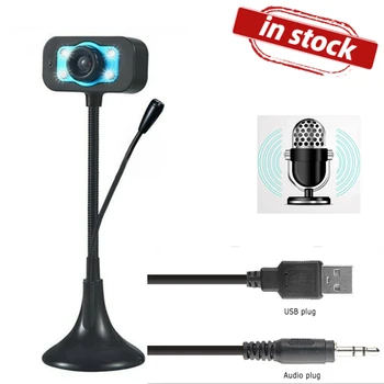 

Computer Webcam USB Camera Full HD Webcam USB Video Camera With Microphone Videophone For PC Laptop Suction Cup Base USB2.0