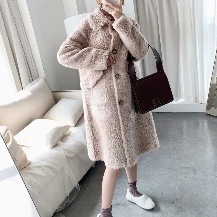 Real Fur Coat Women Wool Jacket for Womens Clothing Korean Warm Winter Coat Women Abrigos Mujer Invierno YY923