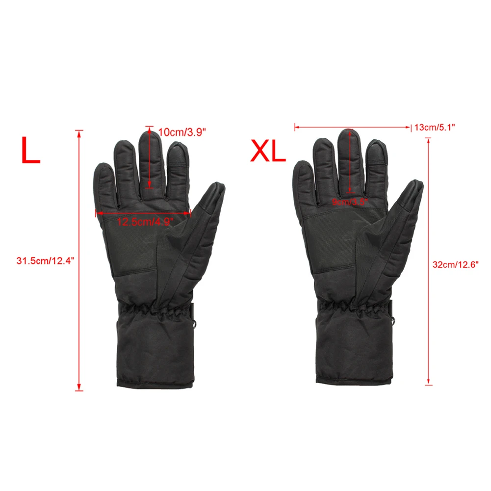 3 удобные ветронепроницаемые дышащие перчатки с подогревом, контроль уровня температуры, зимние теплые перчатки с электрическим