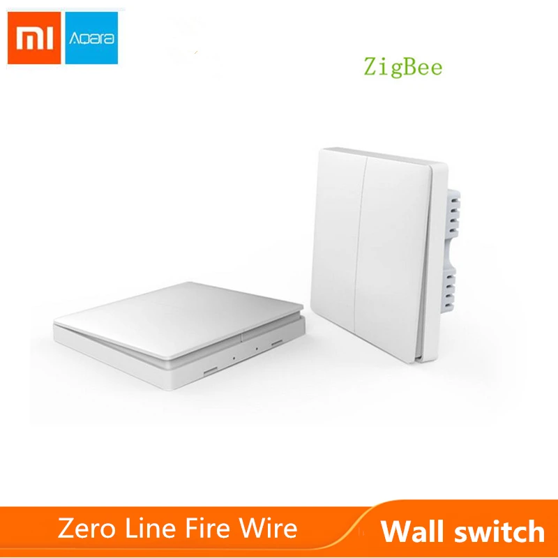 Xiao mi jia Aqara настенный выключатель Zigbee беспроводной переключатель умный свет управление нулевой линии пожарная проволока нейтральный mi jia mi Home APP
