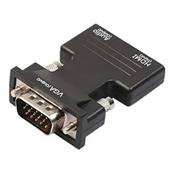 

Portable Mini Hdmi To Vga With Audio Power Hdmi To Vga Adapter 1080P Digital To Analog Audio Video Converter
