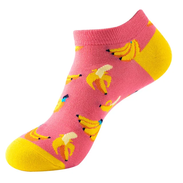 20 Colors New Fruit Short Socks Men and Women Spring and Summer Thin Boat Socks Trend Pineapple Apple Sushi Avocado Watermelon C44