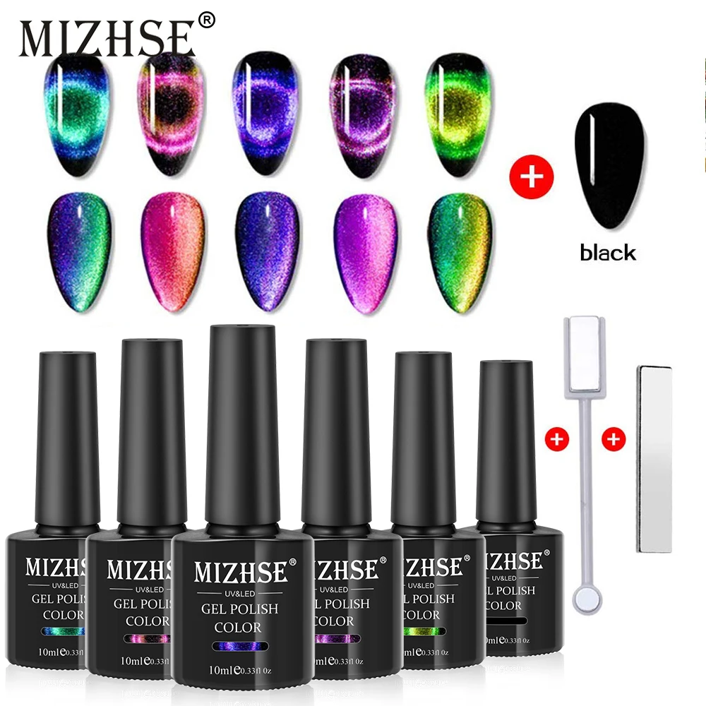 MIZHSE 9D Galaxy кошачий глаз гель для ногтей набор магнитный лак длительный блеск 10 мл