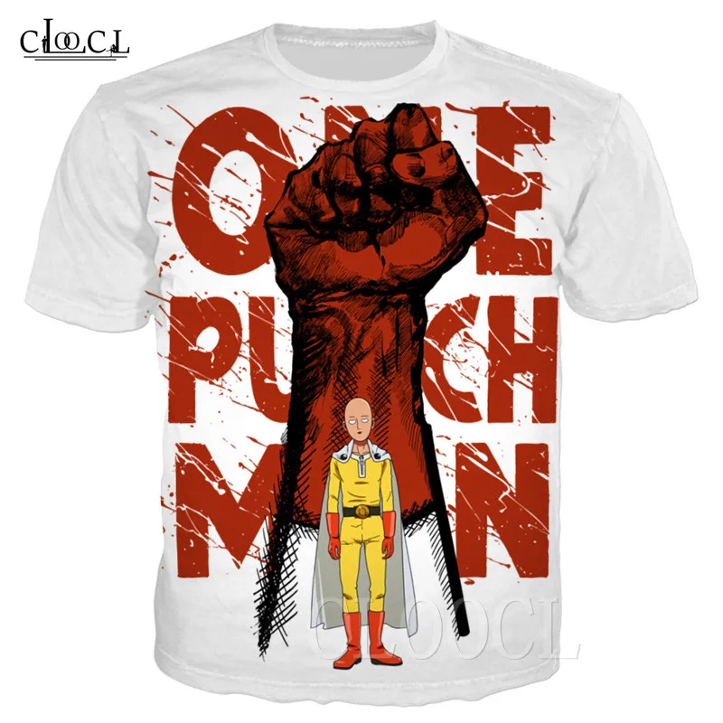 Мужская/женская футболка с 3D принтом saiтама Oppai One Punch летняя японским аниме