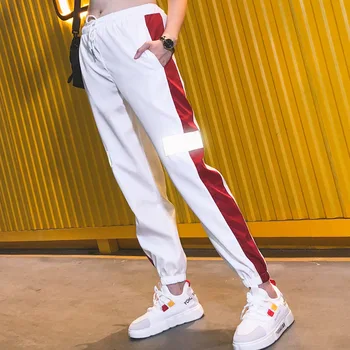 

Trends Popular Reflective Super Fire Retro Hip Hop Casual Loose-Fit Beam Leg Athletic Pants Men And Women