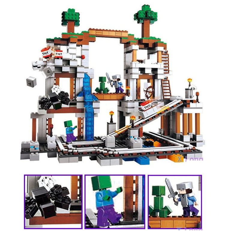 

922pcs Building Blocks Bricks Toys Compatible Legoinglys friends 79074 Minecraftly Mine DIY Figures Bricks Birthday Gifts