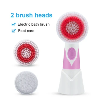 

2-1 Electric Bath Cleaning Brush Waterproof Foot Pedicure Massager Bathroom Shower Body Cleansing Brush AE-8288C Sonic Vibration