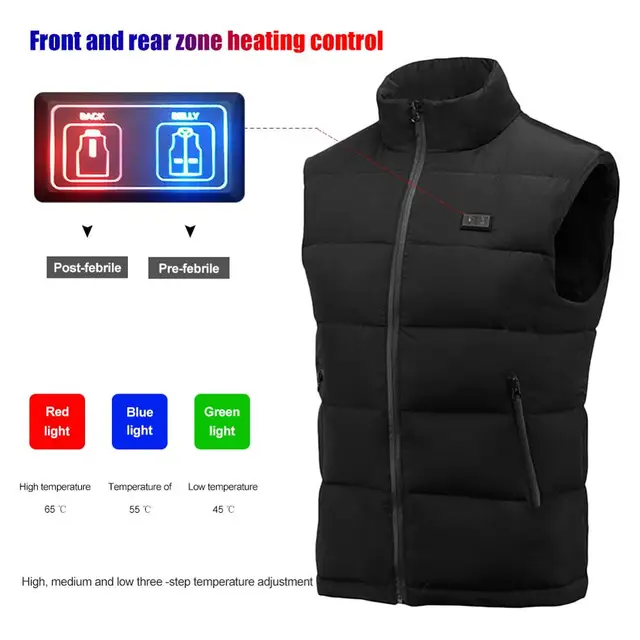 US $21.41 Men Women Outdoor Vest Heater USB Infrared Heated Vest Winter Flexible USB Electric Thermal Clothin