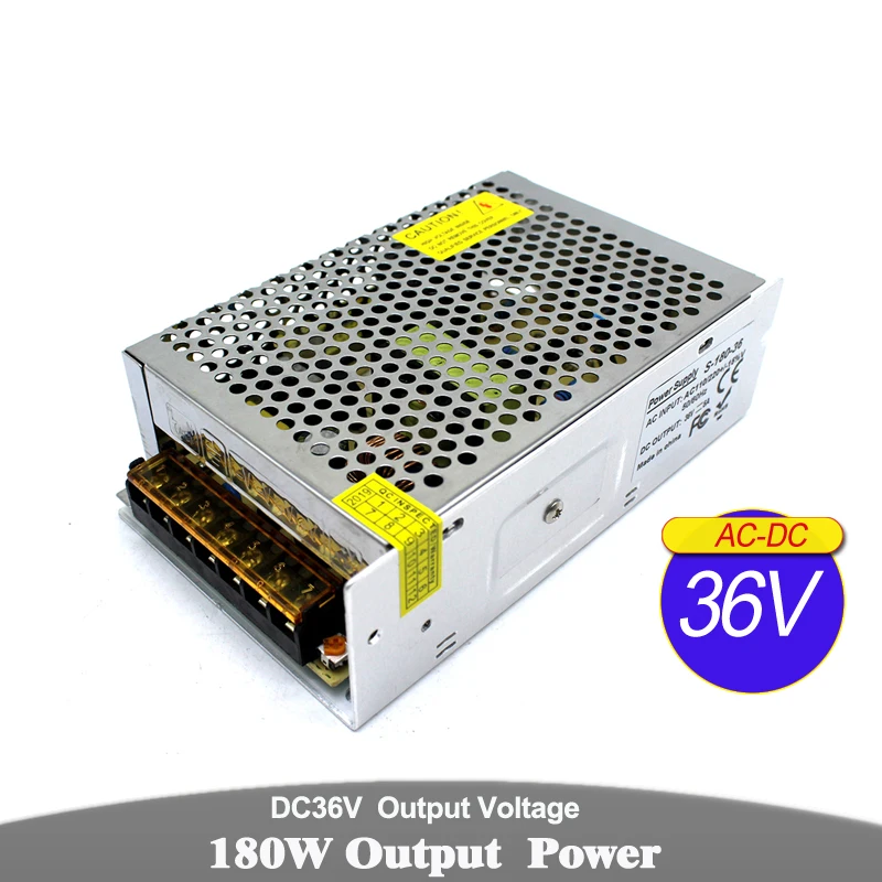 

Single Output 36v 180w dc Power Supply Switching Transformers 220v AC 110V Input to DC36V SMPS for CCTV camera LED Strip Light