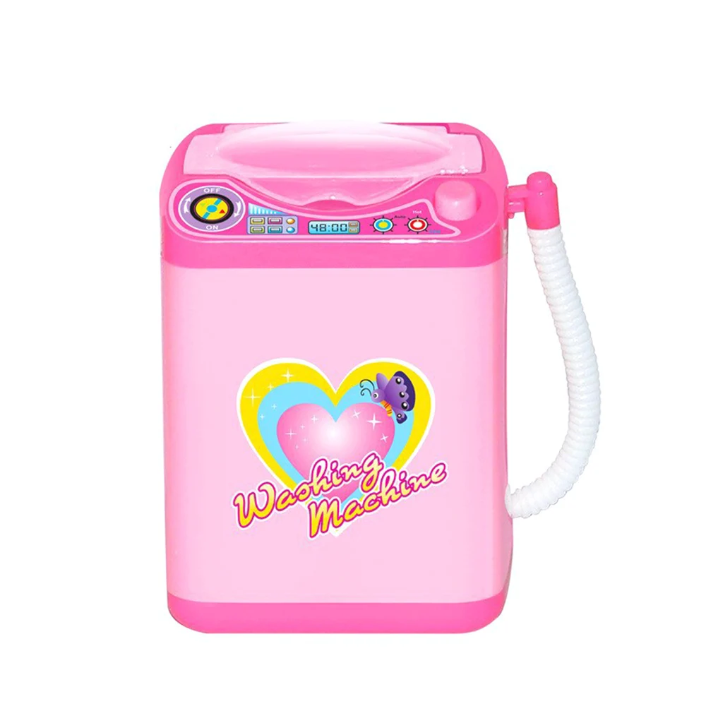 

Mini Electric Washing Machine Kids Toys Pink 360 Rotation Makeup Brushes Cosmetic Beauty Tool Automatic Cleaning Washing Machine