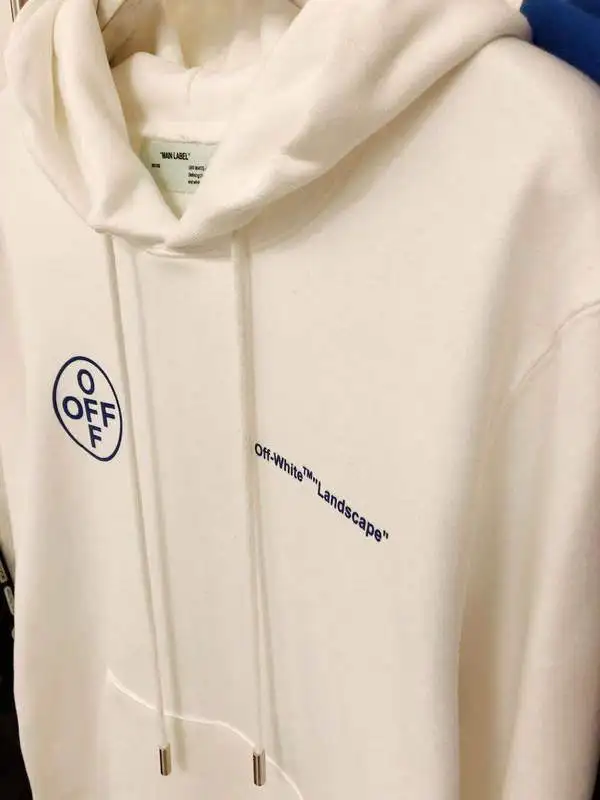 19SS Off-White OW мужская женская унисекс для влюбленных пейзаж стрела модная повседневная хлопковая толстовка с капюшоном Свободная куртка с капюшоном пуловер