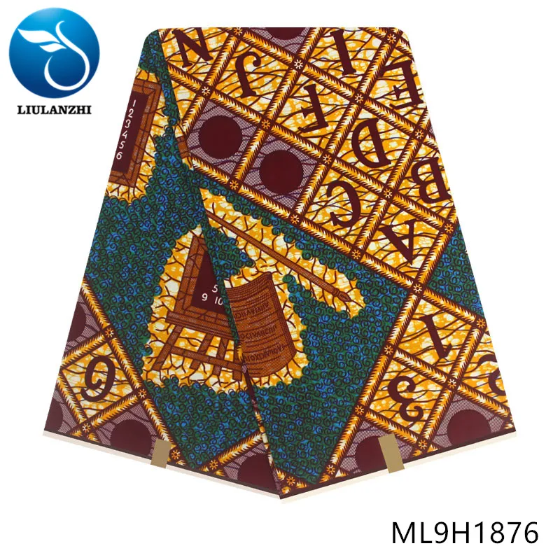 LIULANZHI нигерийская восковая ткань s Высокое качество африканская настоящая восковая ткань для платья 6 ярдов восковые принты ткань ML9H1870-ML9H1894 - Цвет: ML9H1876