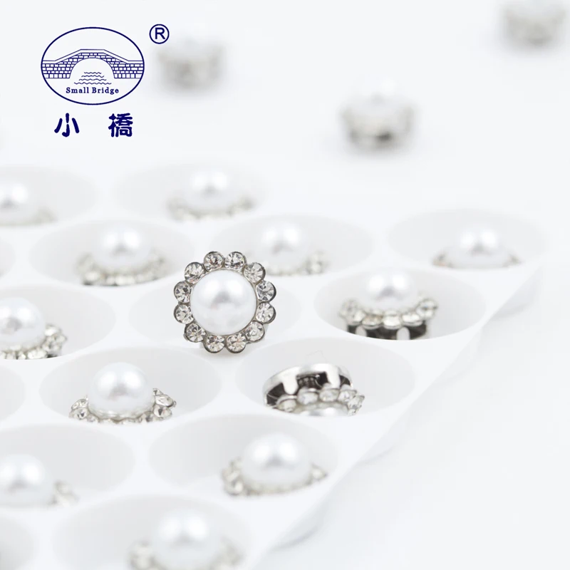 Weiß Perle Glas Strass Für Nähen Blume Form Flatback Strass Mit Klaue Silber Unten Diy Kleidung Strass S140 – Detail 6