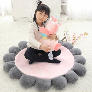 

Cushion Faux Fur Conical Hair Children's Room Decoration Crawling Mat Cat Mattress Flower Shaped Floor Mat Door Mat