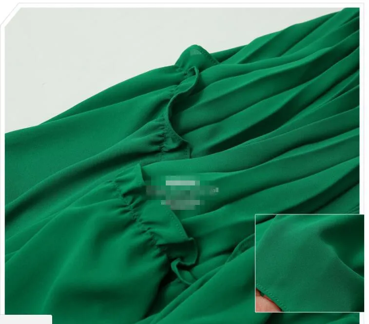 AliExpress Ozhouzhan, платье большого размера, стиль, высокая талия, плиссированная шифоновая юбка средней длины, A109